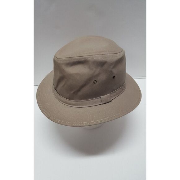 Adam Fedora Trilby Hat Beige Size Large Band Vents Light Weight Made USA - Picture 5 of 8